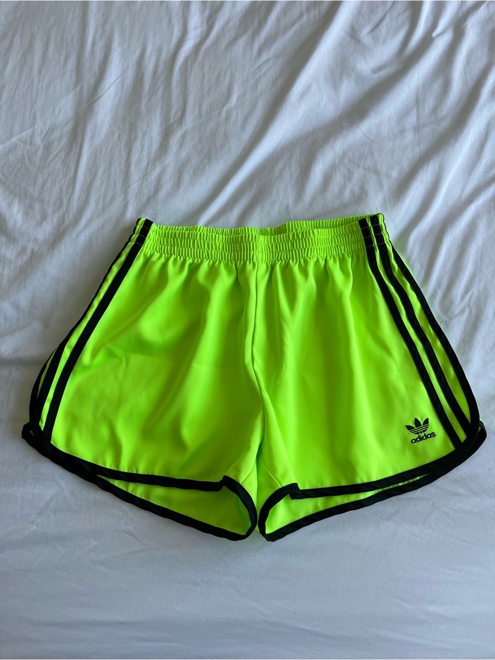 Adidas Women’s Neon Green Retro Running Shorts size medium